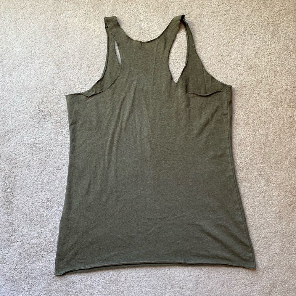 Namaste in Buffalo Olive Green Racerback Tank Top - Picture 3 of 3